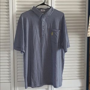 Men’s L Johnnie-O Striped Collared Shirt